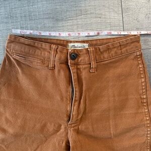 Madewell Wide Leg Pants in Rust Brown